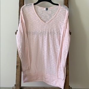 3/$15 Sale! Old Navy V-neck pink sheer sweater